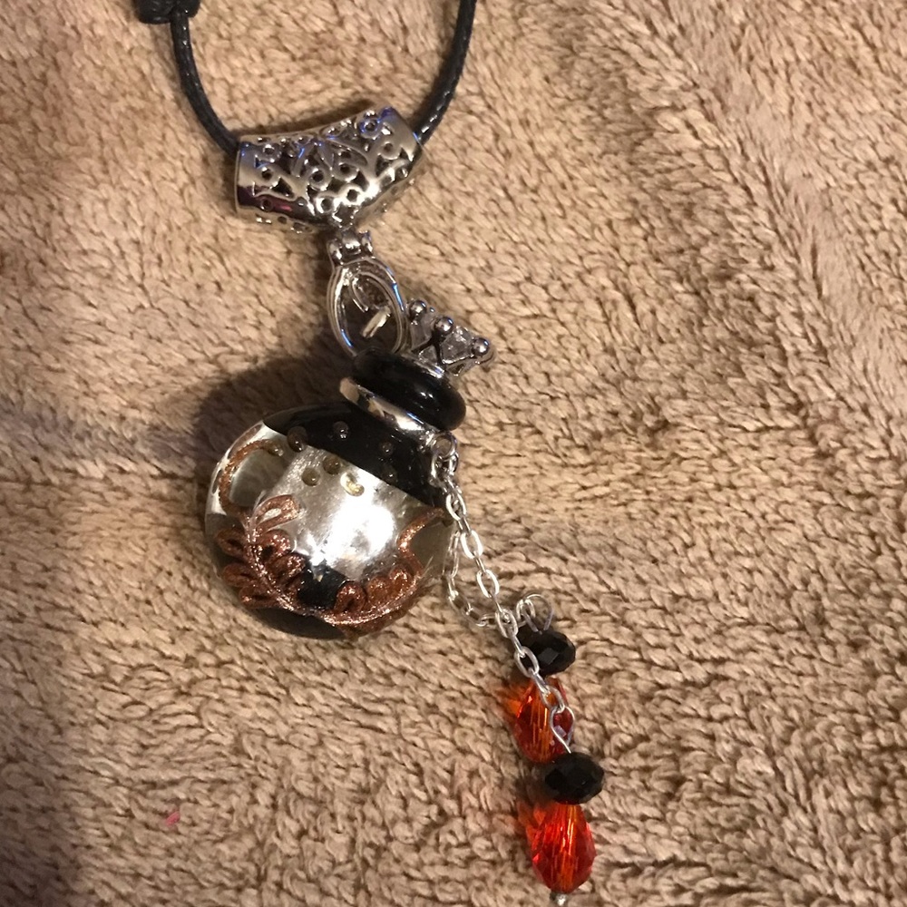 Aromatherapy decanter charm necklace